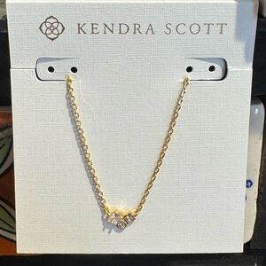 Kendra Scott Henry gold short pendant necklace in white crystal. NWT!